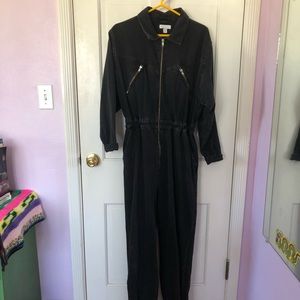 Dark denim top shop utility jump suit